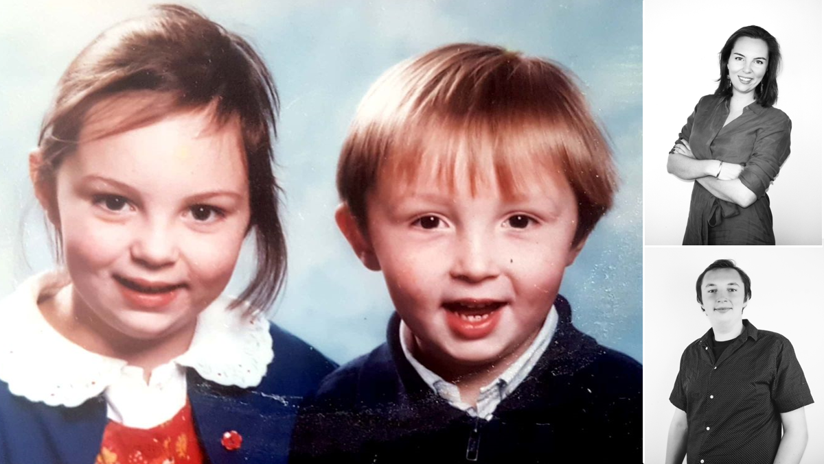 Nina and Floris: now and in their childhood days